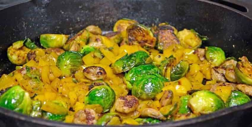 Pan Roasting Brussels Sprouts