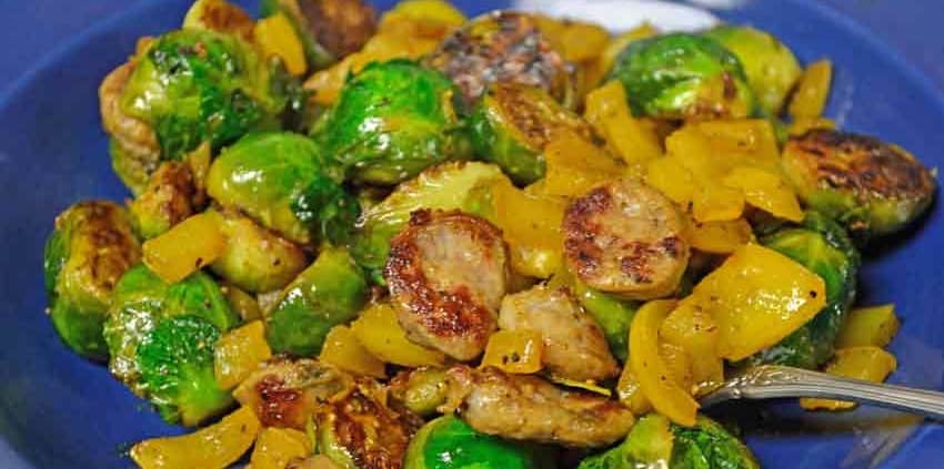 Plated Roasted Brussels Sprouts