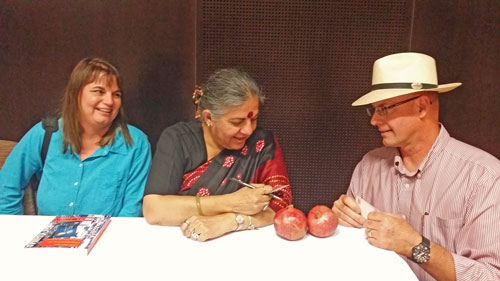 Vandana-Shiva with Cindy and Stephen