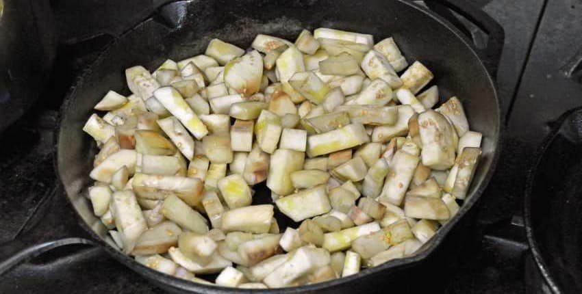 Pan Roasting Eggplant