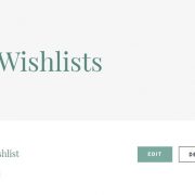 A screenshot of the wishlist page on a website.