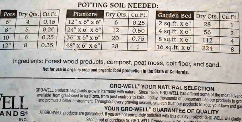 Garden Time Potting Soil Ingredients