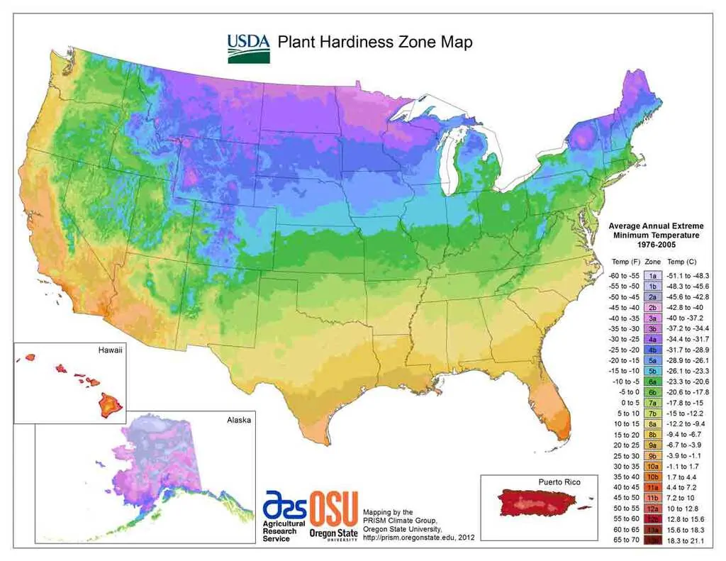 A map of the united states with different colors.