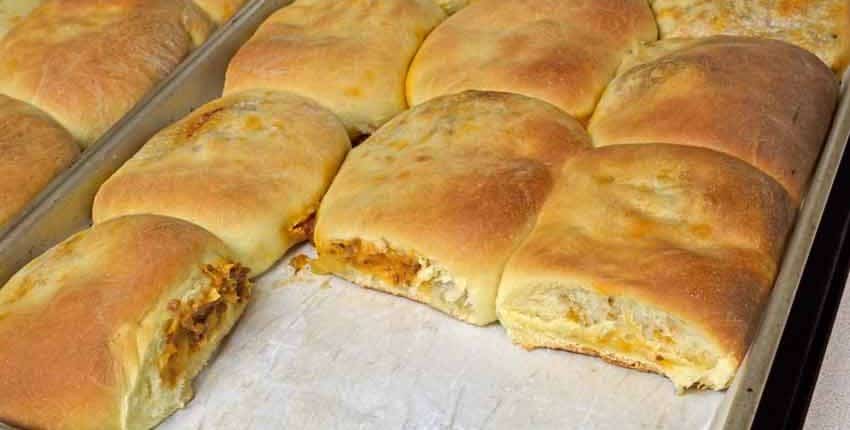 A close up of some bread rolls on a table