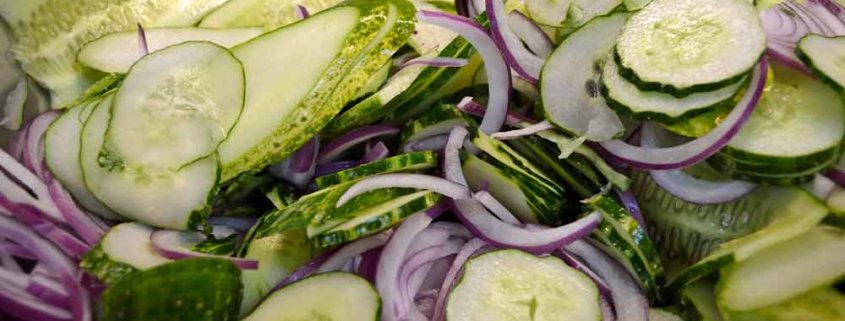 Lime-Mint Freezer Pickles Ready for Salt