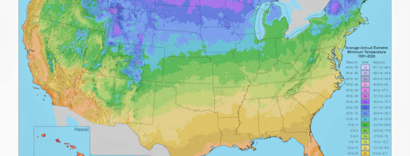USDA Plant Hardiness Zone Map - 2023