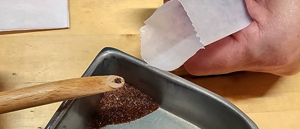 Packing Seed with Custom Scoop Packing Seed with Custom Scoop